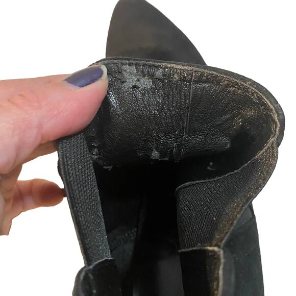 Ivanka Trump Black Suede Stiletto Pull On Ankle Booties Women Sz 7.5 - Picture 11 of 13